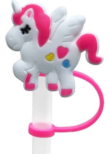 1-11pcs tek boynuzlu at saman kapak kapağı, dak içme kapakları için silikon saman topper aksesuarları, 8mm toz geçirmez saman ucu cazibe rengi: HYB 1724-04 (Yurt Dışından) fiyatları