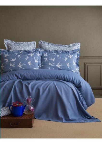 Freely Indigo Çift Kişilik Bambu Pike Takımı