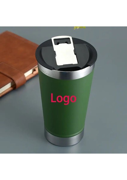 473ML ve 16 Oz Noel Kurı Şarap Bira Kahve Maması Benzer Tumbler Termos Su Şişesi Açıcı Kupa Kupa Termal Termal Termal Termal Termos: Şerit Adı/renk:. (Yurt Dışından)