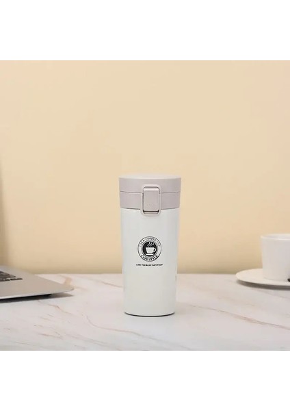500ML Termal Kupa Çift Duvar 304 Paslanmaz Çelik Kahve Çayı Vakum Şişesi Termos Su Şişesi Sızdıran Termos Kupa Kahve Kapasitesi: 380ML/RENK: Beyaz (Yurt Dışından)