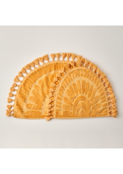 %100 Pamuk Sunshine Paspas Takımı Hardal (60X100-50X60)