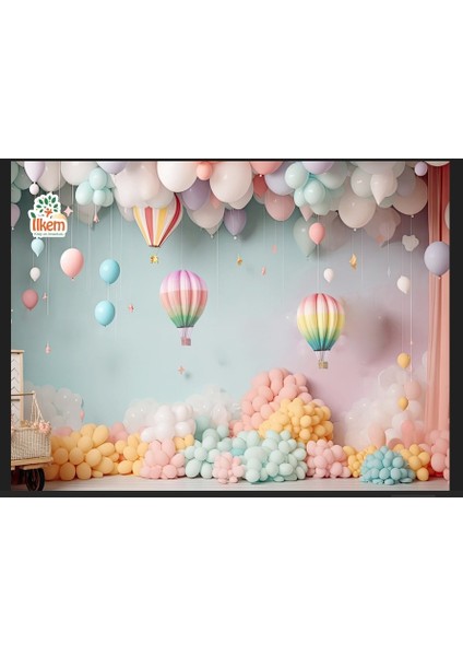 Doğum Günü Panosu, Parti Konsept, Kız Konsept, Erkek, Konsept, Uçan Balon 150X200 indirimleri