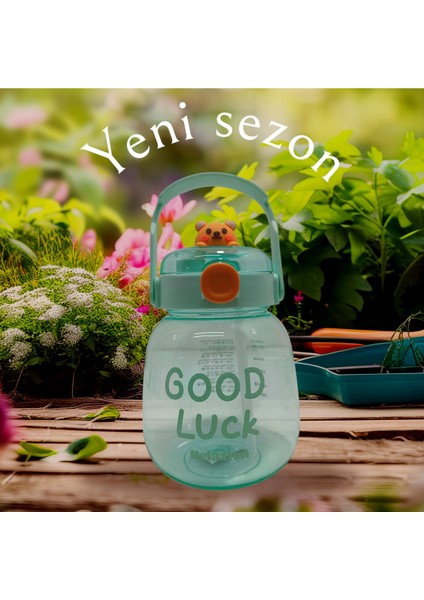 , Maskotlu, Hediyeli, Boyun Askılıklı, Ithal Lüx Yeşil Matara/suluk 1100 ml (450)