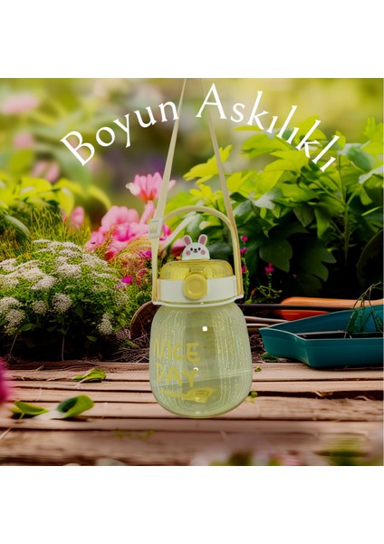 , Maskotlu, Hediyeli, Boyun Askılıklı, Ithal Lüx Pembe Matara/suluk 1100 ml (450) fırsatları