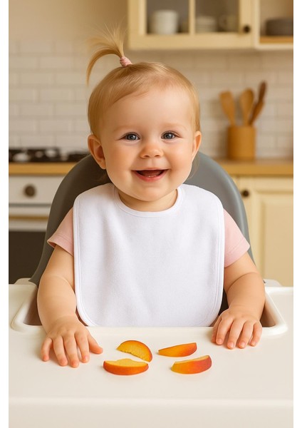 DreamSoft 2'li Bebek Mama Önlüğü – Sıvı Geçirmez 25x40 cm