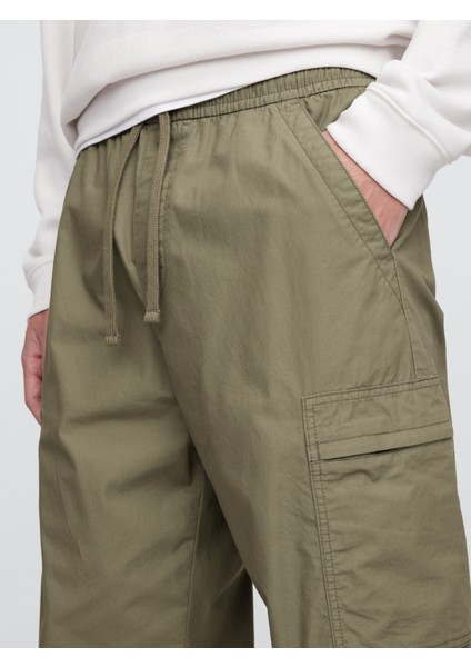 Erkek Haki Kargo Baggy Poplin Pantolon modelleri