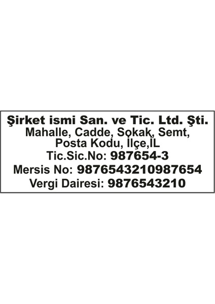 Şirket/Firma Cep Kaşesi Pocket-80 (50mm*19 mm) Siyah Keçeli Siyah Kaşe modelleri