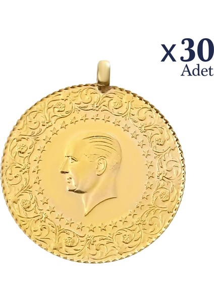 Eski Kulplu Ziynet Çeyrek Altın 30 Adet