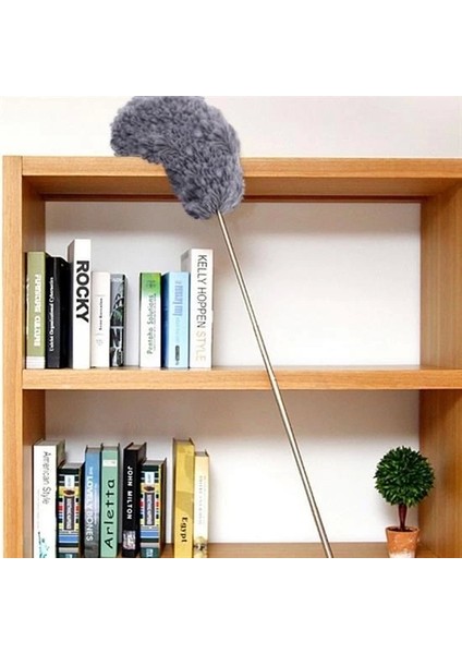 140 cm Teleskopik Uzatılabilir Mikrofiber Yumuşak Başlıklı Gri Toz Alma Fırçası Toz Püskülü modelleri