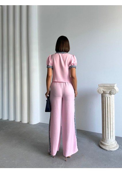 Kadın Yazlık Pembe Kot Detay Işlemeli Ceket Gömlek 11D-2338 indirimleri