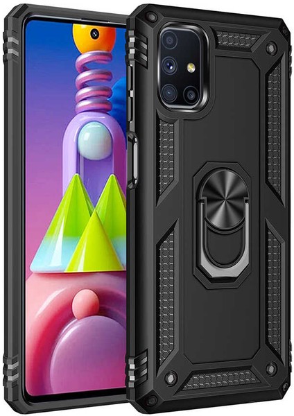 Galaxy M51 Kılıf Znth Vega Kapak-Siyah