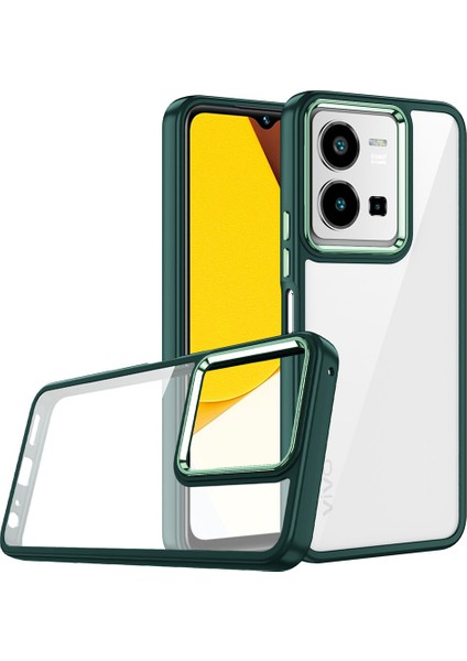 Vivo Y35 Kılıf Znth Flora Kapak-Yeşil