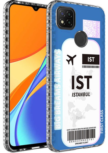 Xiaomi Redmi 9c Kılıf Airbag Kenarlı Renkli Desenli Silikon Znth Elegans Kapak-No4