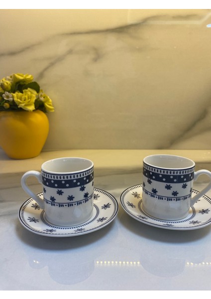 Ethnic New Bone 2 Kişilik Kahve Fincan Takımı 90 ml