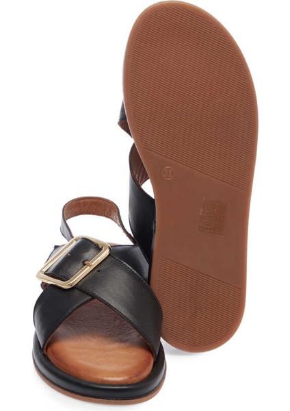 Siyah Hakiki Deri Kadın Sandalet - K24Y1SN67108-A23 modelleri