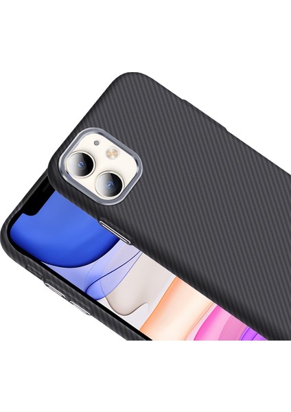 iPhone 11 Kılıf Magsafe Şarj Özellikli Karbon Fiber Görünümlü Znth Gros Kapak - Lacivert fırsatları
