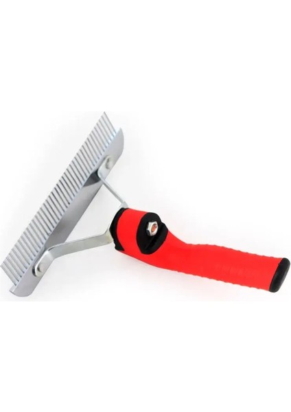 Uzun Diş Altı Köpek Tırmağı Slip Anti-Slip Kauçuk Tapı Evcil Hayvan Bakım Tırmık Aracı Ağır ve Görev Çelik Tarak Uzun Saç Petcolor: Kırmızı (Yurt Dışından)