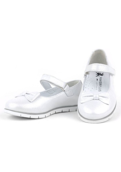 Hakiki Deri Gümüş Cırtlı Kız Çocuk Babet indirimleri