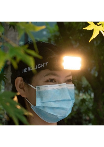 2 Selektör 4 Aydınlatma Oynar Başlı 50 Led Sarı + Beyaz Işık Kafa Lambası 6 Mod Kafa Feneri modelleri