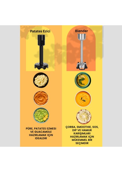 El Blender Seti Inox Doğrayıcı Kahve ve Baharat Öğütücü Patates Ezici 1500 Watt indirimleri