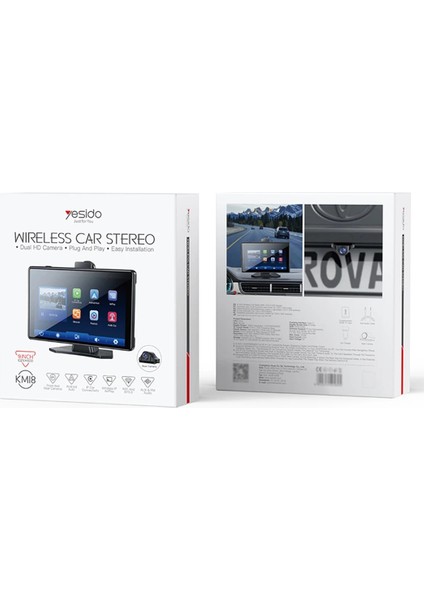KM18 9inç Bt 5.2 Wifi Fm Aux Airplay ve Android Auto