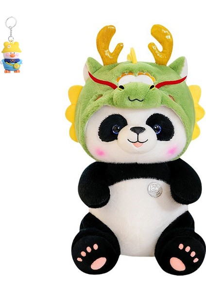 Panda Ejderha Ejderha Peluş Oyuncak Bebek Sevimli Dev Panda Bebek Ejderha Yastığı Şapka Çıkarılabilir Dönüştürüldü (Yurt Dışından)