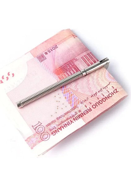 Metal Para Tokası, Nkel Renk Yaylı, Cüzdan Içi Para Klipsi, 8.5 cm fırsatları