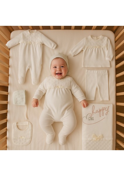 Kız 0-3 Ay Happy Girl Kutulu Set