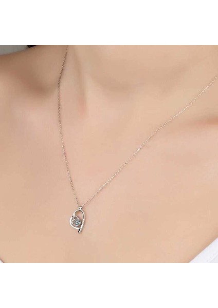 Swarovski Taşlı Gümüş Kalp Bayan Kolye fiyatları
