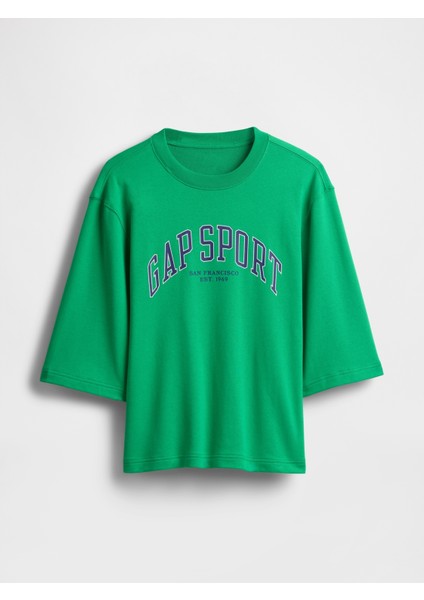 Erkek Yeşil Oversized Gap Grafik Terry T-Shirt fiyatları