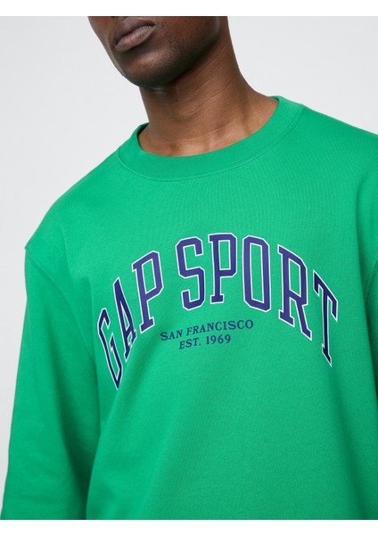 Erkek Yeşil Oversized Gap Grafik Terry T-Shirt modelleri