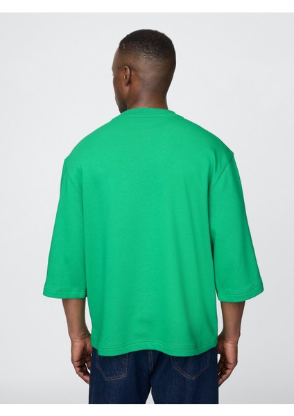 Erkek Yeşil Oversized Gap Grafik Terry T-Shirt fırsatları