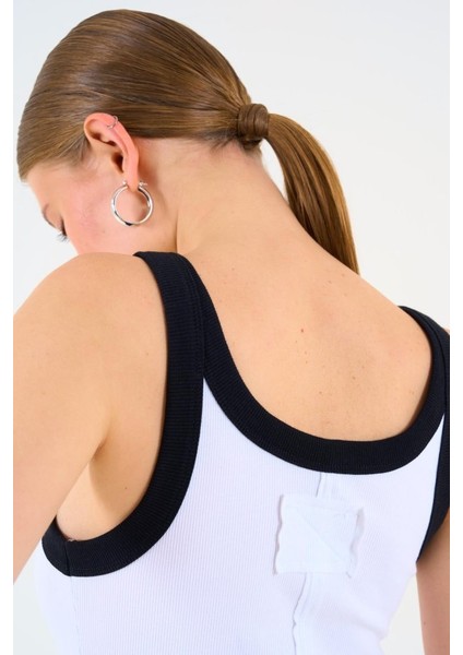 Iki Renkli Atlet - Beyaz-Siyah