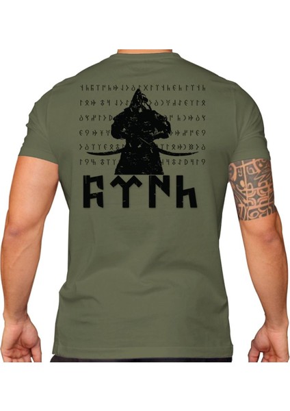 Alfa Göktürk Dombra Türk Baskılı Tişört
