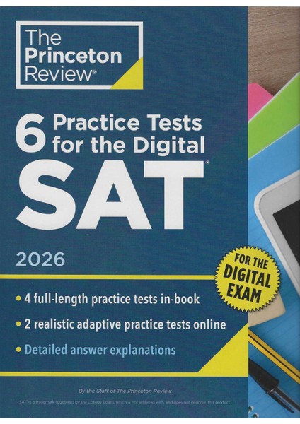6 Practice Tests For The Digital Sat, 2026 : In-Book+Online Practice Tests 2026 modelleri
