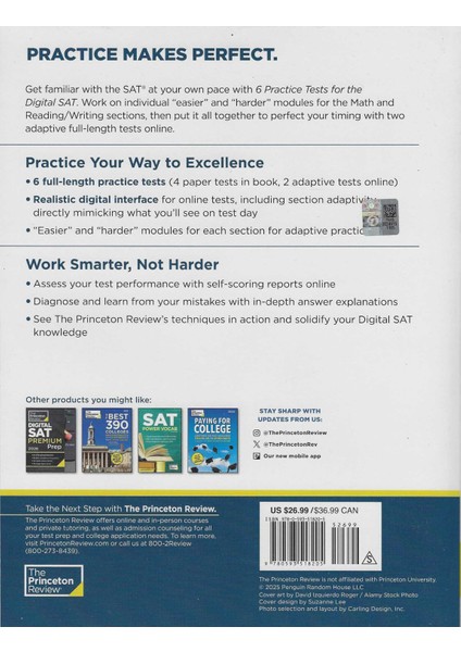 6 Practice Tests For The Digital Sat, 2026 : In-Book+Online Practice Tests 2026 fırsatları