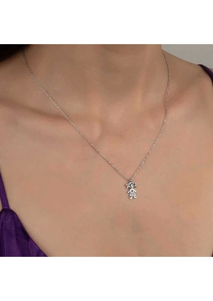 Swarovski Taşlı Gümüş Kız Çocuk Bayan Kolye fiyatları