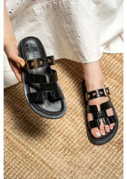 Arella Kadın Kemer Detaylı Kalın Tabanlı Terlik fiyatları