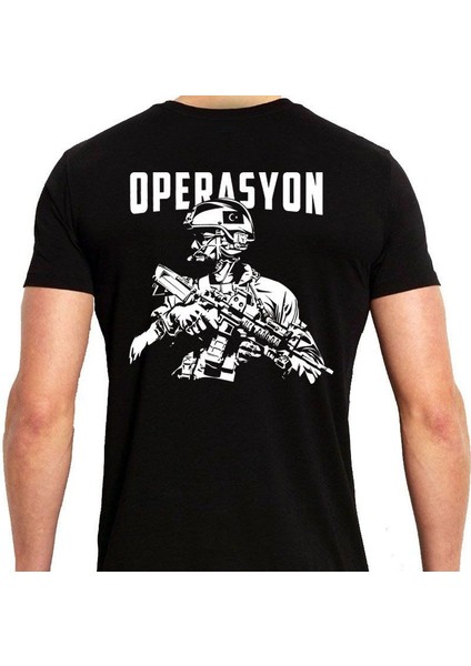 Alfa Operasyon Asker Baskılı Tişört