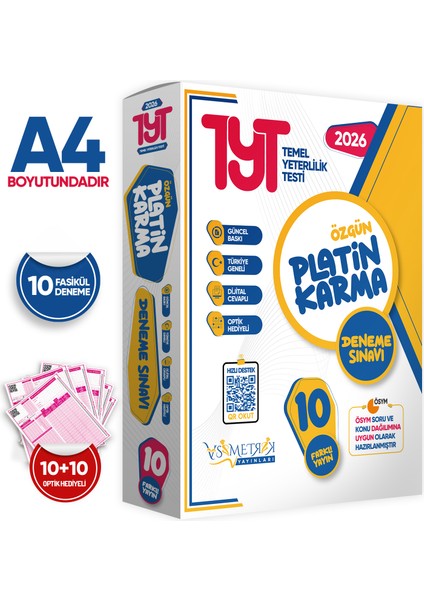 2026 Yks-Tyt Platin Karma Yayınlar Kurumsal 10LU Paket Deneme Sınavı Türkiye Geneli