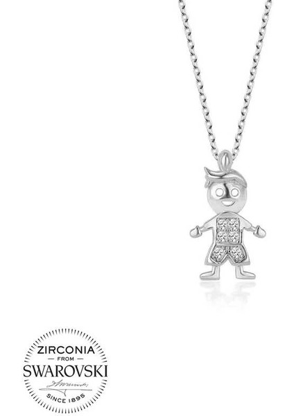 Swarovski Gümüş Çocuk Bayan Kolye