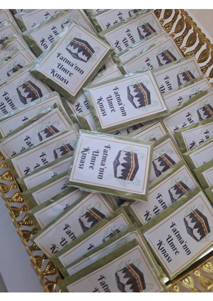 Hediyelik Umre Hatıralı Kına Paketi (25 Adet) fiyatları