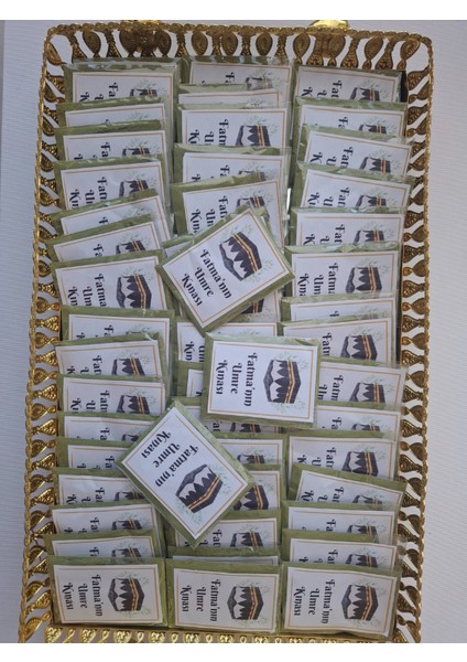 Hediyelik Umre Hatıralı Kına Paketi (25 Adet) modelleri