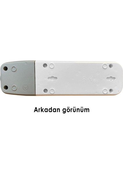 Grup Priz 3'lü Anahtarlı Kablosuz Topraklı Başlık Klemensli Çoğaltma Üçlü Piriz