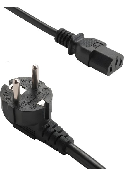 3 Metre Kettle Güç Kablosu ⚡ Bilgisayar Monitör Power Kablosu C13 Elektrik Kablosu