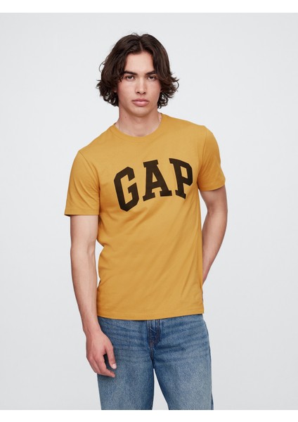 Erkek Hardal Everyday Soft Gap Logo T-Shirt