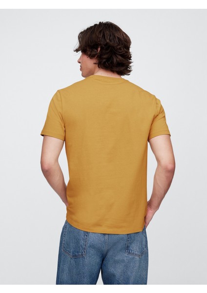 Erkek Hardal Everyday Soft Gap Logo T-Shirt indirimleri
