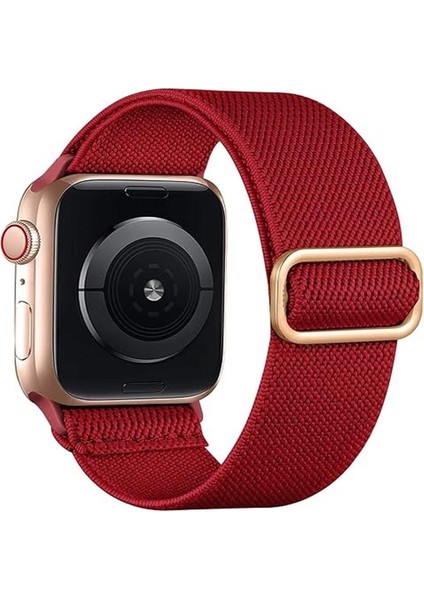 Apple Watch 4-5-6-7-8-9-10 Se Ultra Uyumlu 44-45-46-49MM Kumaş Elastik Kordon Kayış