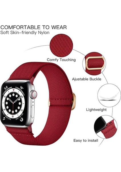 Apple Watch 4-5-6-7-8-9-10 Se Ultra Uyumlu 44-45-46-49MM Kumaş Elastik Kordon Kayış fiyatları