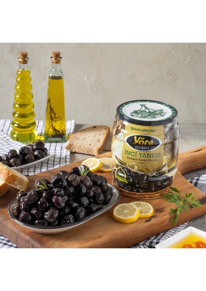 Gurme İnci Tanesi Siyah Zeytin 750 gr Teneke 3'lü Paket modelleri